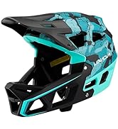 Lixada Full Face Bike Helmet,Adult Cycling Helmet with Detachable Chin Guard and Visor 54-61cm