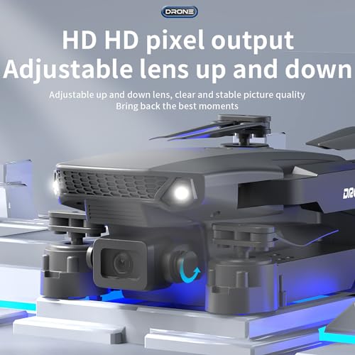 Folding Drone With Dual 1080p Hd Camera Aerial Rc Quadcopter Altitude Hold Headless Mode Start Speed Adjustment Remote Control Toys Gifts For Kids Adult Gif