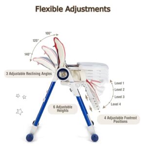 Foldable Infant Highchair with Adjustable Height