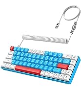 YINDIAO T8 60% Gaming Keyboard,68 Keys Compact Mini Wired Mechanical Keyboard with 18 Chroma RGB ...