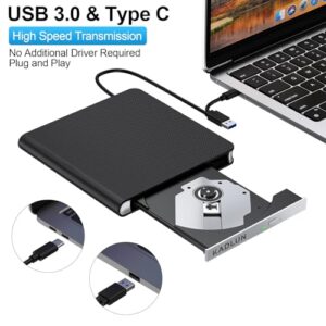USB 3.0 & Type-C DVD/CD +/-RW ROM Drive Reader