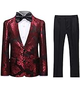 Boys Suits 3 Piece One Button Single Breasted Plaid Colour Suits Wedding Party Performance Blazer...