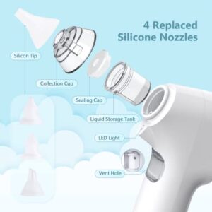 Electric Baby Nasal Aspirator & Ear Wax Remover 3 Suction Levels with LED Light