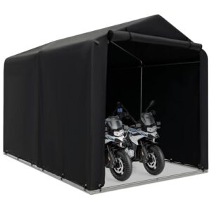 Waterproof Bike Motorcycle Tent with Roll-up Zipper Door & Ground Stakes