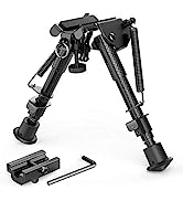 Feyachi Rifle Bipod 6-9 Inches Tactical Rifle Bipod Adjustable Height Swivel Style Tactical Bipod...