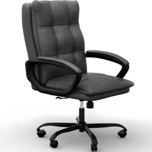 Ergonomic Computer Desk Chair with Double Padded Backrest and Seat