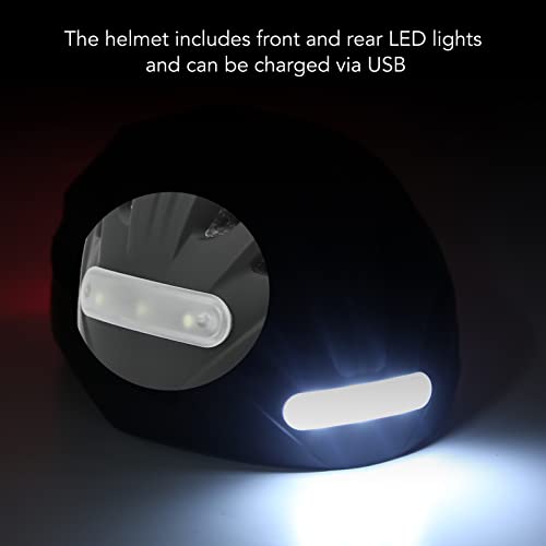 Front and Back LED Lights Adjustable Cycling Helmet Breathable Adult Cycling Helmet for Urban Commuter Biking Scooter