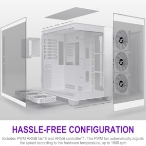 ATX Tower Tempered Glass Gaming PC Open Frame G5