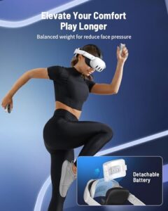 Comfort Replacement 6000mah Elite Strap Compatible with Oculus Quest 3 Accessories