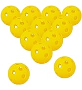 Lixada Pickleball Balls with 26 Small Precisely Drilled Holes for Indoor Court