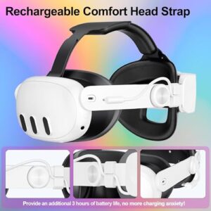 Head Strap with 6000mAh Battery Pack for Meta Quest 3
