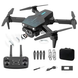 WIFI Aerial Rc Quadcopter Altitude Hold Headless Mode Start Speed Adjustment Remote Control UAV Toys Gifts For Boys Girls Beginners (Double Shot)