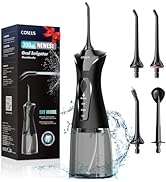Water Dental Flosser Teeth Pick: COSLUS Portable Cordless Oral Irrigator 300ML Rechargeable Trave...