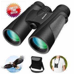 High Power 25X60 Binoculars for Adults Kids Waterproof 60mm Big Eyepiece Fogproof Binoculars with BAK4 Prism FMC Lens for Outdoor Stargazing Hunting Sports Concerts Traveling Wildlife Bird Watching