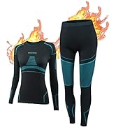 NOOYME Thermal Base Layer Women, Ski Base Layers Women, Ladies Thermal Clothing & Leggings Quick ...