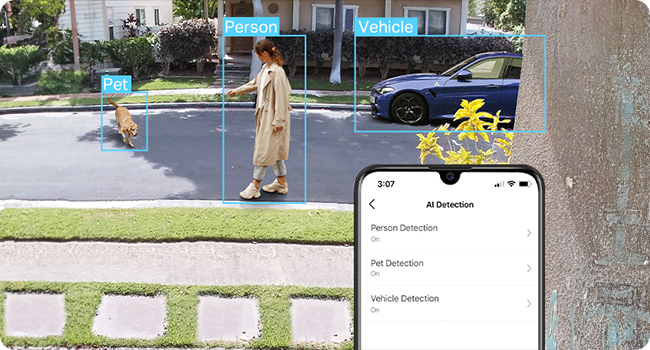Tapo Indoor/Outdoor Wi-Fi Home Security Camera, 2K Colour Night Vision,Smart AI Detection