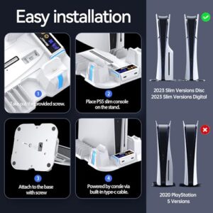 PS5 Slim Accessories Incl. 3 Levels Cooling Fan