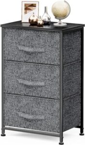 Storage Tower Organizer Unit with Wood Top & Easy Pull Closets