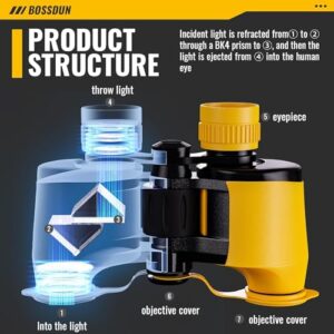 Binoculars for Bird Watching Hunting Football Games Travel Cruise (yellow)