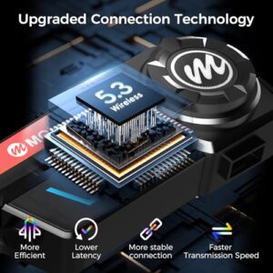 H4S with【LED Headlight & RGB Light】 Motorbike Headphone Glove-Friendly Knob Design with Waterproof IPX6 Noise Cancellation