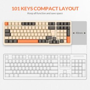 RK909 Mechanical Gaming Keyboard Blue Switches with 7 Color for PC Windows Mac keyboard-UK Layou
