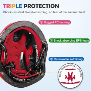 Boys Girls Bike Helmet with Cute 3D Cartoon Design