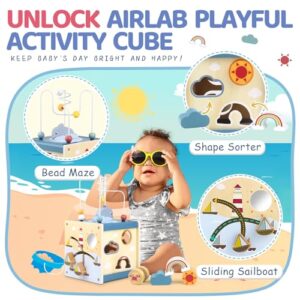 Wooden Activity Cube Baby Toys 12+ Months