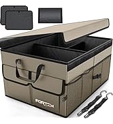 FORTEM Car Boot Organiser, Car Storage Organiser, Car Accessories, Collapsible Multi Compartment ...