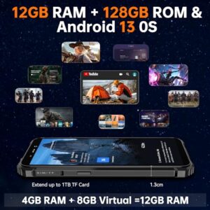 12GB RAM+128GB ROM Rugged Phone Android 13