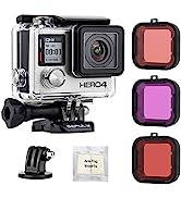 GEPULY Frame Mount Housing Case + Windslayer Foam Windscreen Compatible with GoPro Hero 5/6/7 Bla...