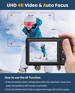 Portable Mini Camera with 16X Digital Zoom for Kids Beginners Teenagers