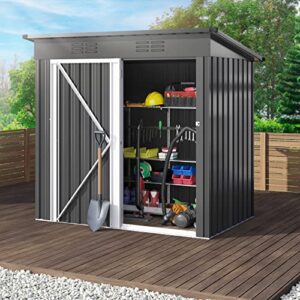 Lockable Galvanized Metal Outdoor Storage Sheds Waterproof Garden Storage Shed Box for Bike