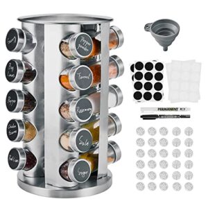 Thick and Strong Spice Racks Free Standing Carousel Spice Storage Can Rotated 360°