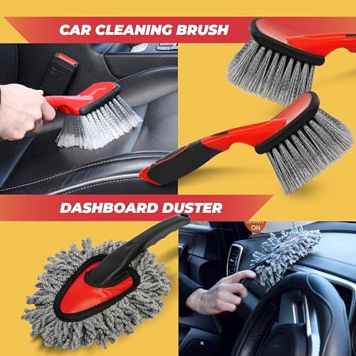 Car Cleaning Kit Interior and Exterior Wet & Dry Car Washing Kit Air Vent