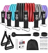 Zacro Resistance Bands Set of 6 - Exercise Bands 270lbs with Handles for Men Women - Fitness Band...