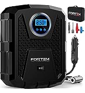 FORTEM Tyre Inflator Air Compressor, Car Tyre Pump, Car Tyre Inflator 12v, Electric Car Pump For ...