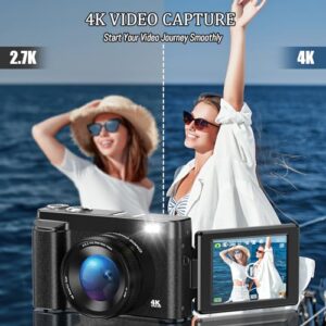 4K UHD 48MP Autofocus Vlogging Camera for Youtube with 16X Digital Zoom
