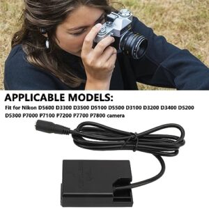 High Conversion Camera Dummy Battery DC Coupler Plus Power Bank Cable for Nikon D5600 D3300 D3500 D5100 D5500 D3100 D3200 Camera