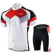 Lixada Men's Cycling Jersey Set Short Sleeve Quick Dry Breathable Cycling Jersey + 3D Padded Shorts