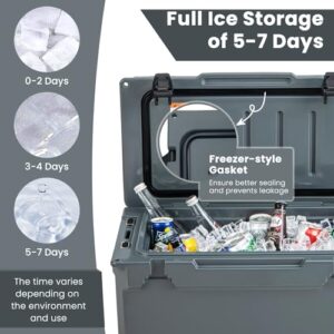 Rotomolded Ice Chest Box with Ice Retention