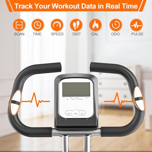 Vigpil Fitness Bike Magnetic by Wenoker- Indoor Cycling Bike with LCD Display & Heart Rate Sensor Home Fitness Exercise Equipment with Resistance Bands for Men Wome