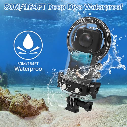 50M/164FT Waterproof Case Waterproof Dive Housing Underwater Protective Diving Case Shell with Bracket Mount Accessories