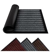 Hafaa Door Mat Indoor & Outdoor Heavy Duty Rubber Door Mats Dirt Trapper Non Slip Washable Barrie...