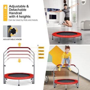Foldable Fitness Bouncer with 4-Level Adjustable Foam Handle and Safety Padded Cover