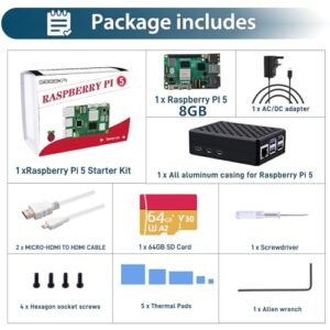 Raspberry Pi 5 Aluminium Passive Cooling Case Armour Case V5