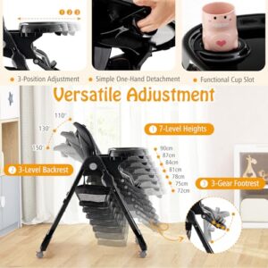 Foldable Infant Highchair with Removable Tray