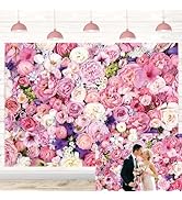 Happy Valentines Day Backdrop 7x5FT Red Glitter Heart Valentine's Day Photography Backdrop Valent...