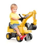 Maxmass Kids Ride on Bulldozer, 3-in-1 Children Pedal Ride on Excavator with Detachable Trailer, ...
