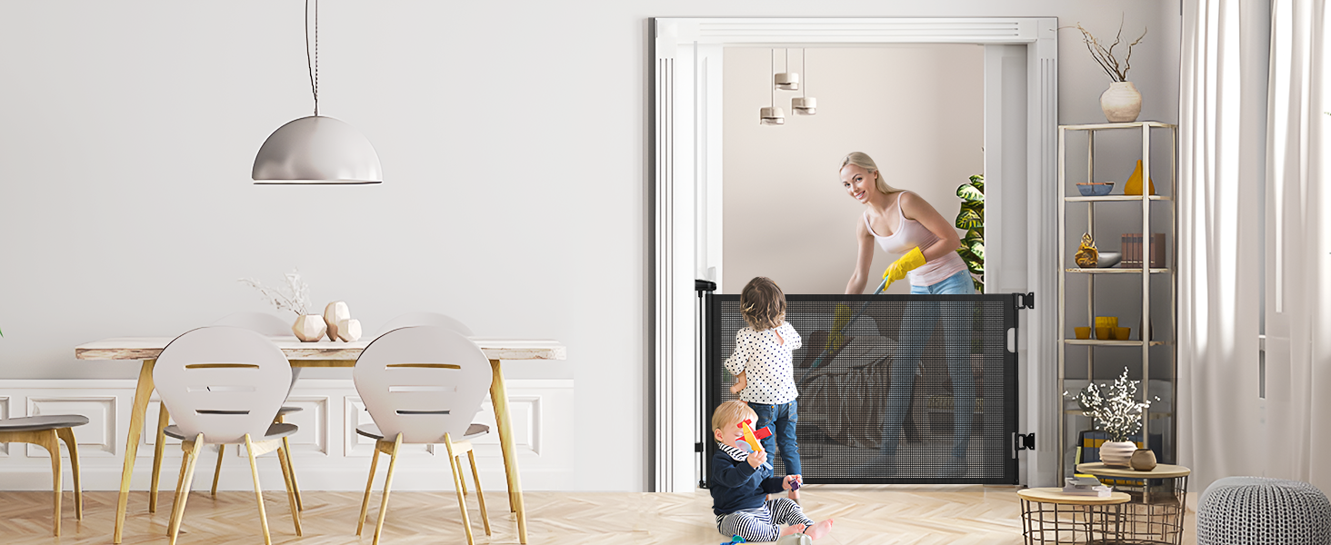 Retractable Stair Gate For Baby