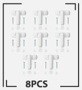 Sliding Patio Lock,eSynic 2Pcs Sliding Patio Lock Sliding Patio Door Latches Set Security Lock Wi...